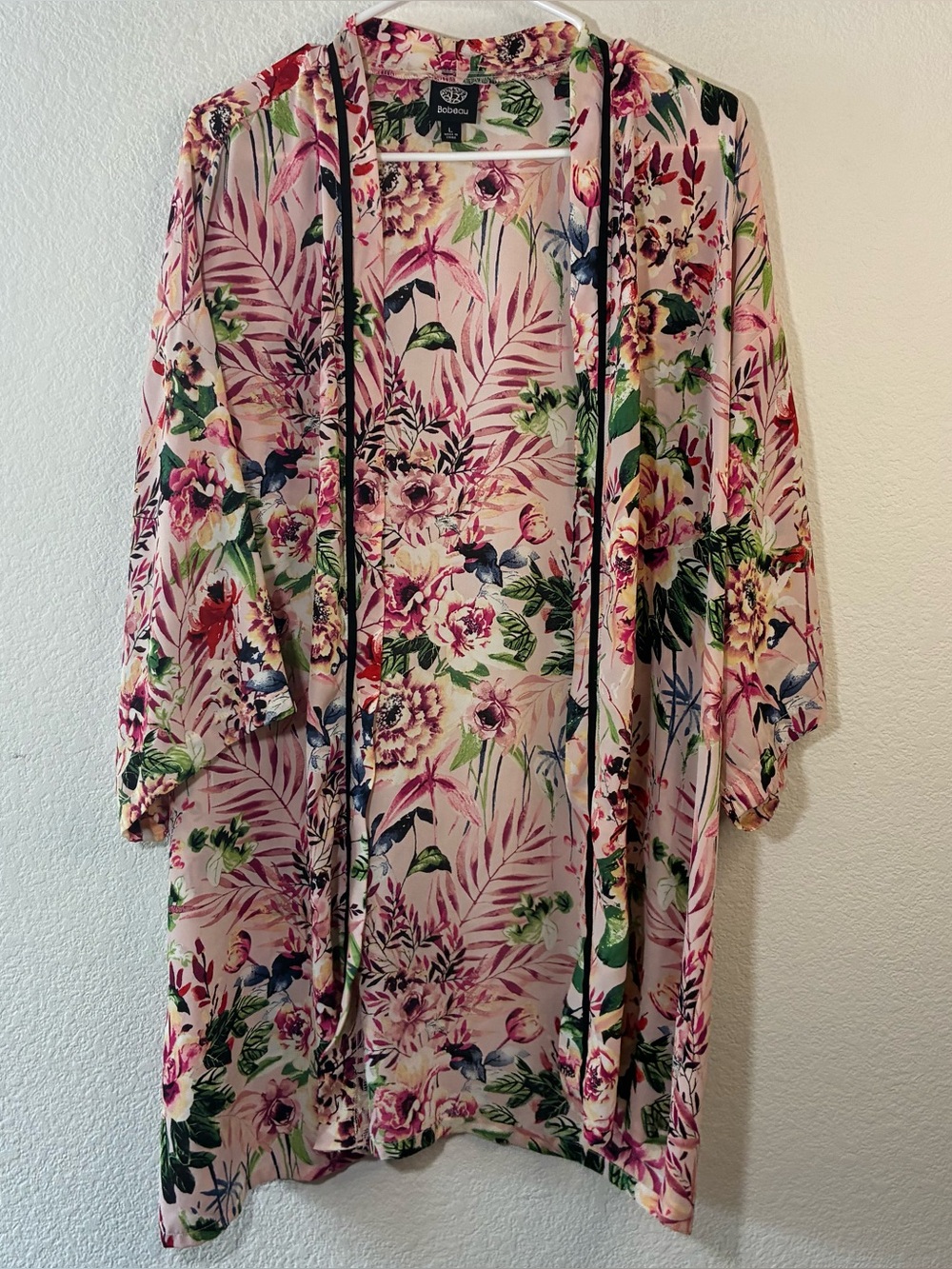 BOBEAU FLORAL KIMONO, LARGE